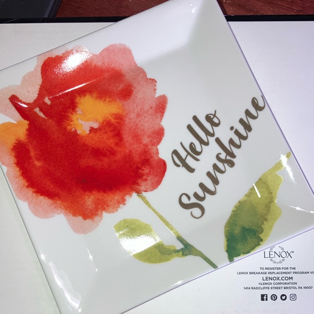 Lenox Hello Sunshine Floral Trinket Dish